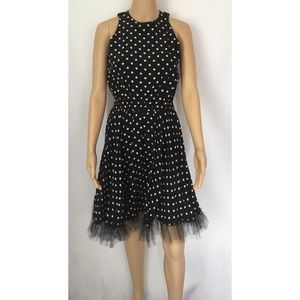 Ann Taylor Black & White Polka Dot Dress SZ 4